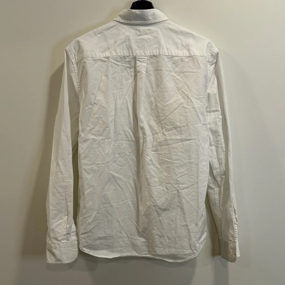 Banana Republic Men's White Oxford Button Down Shirt Untucked Slim Fit - Picture 4 of 4